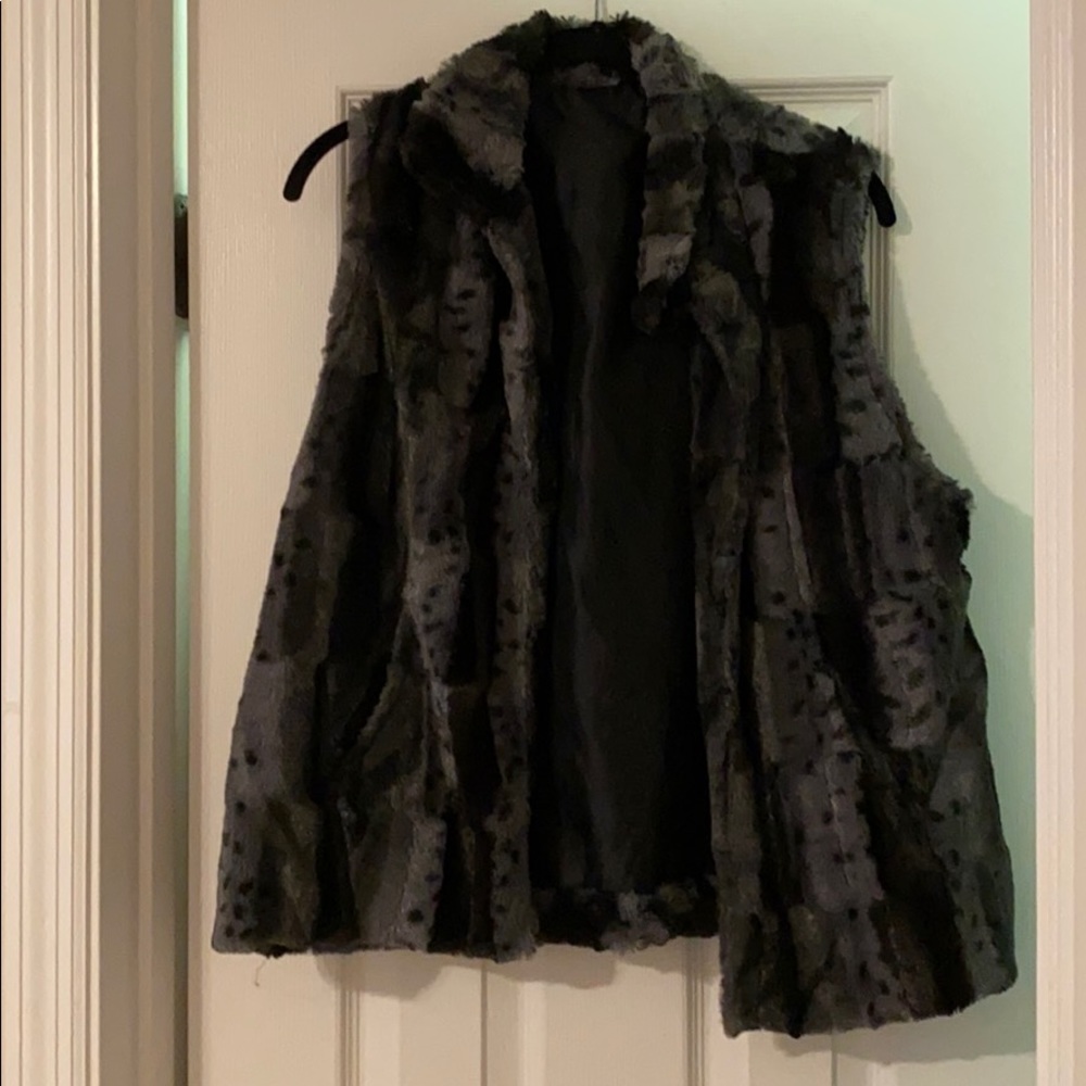 Faux fur vest
